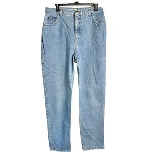 Vintage St Johns Bay Womens Size 16 Relaxed‎ Fit Mom Jeans High Rise Light Wash